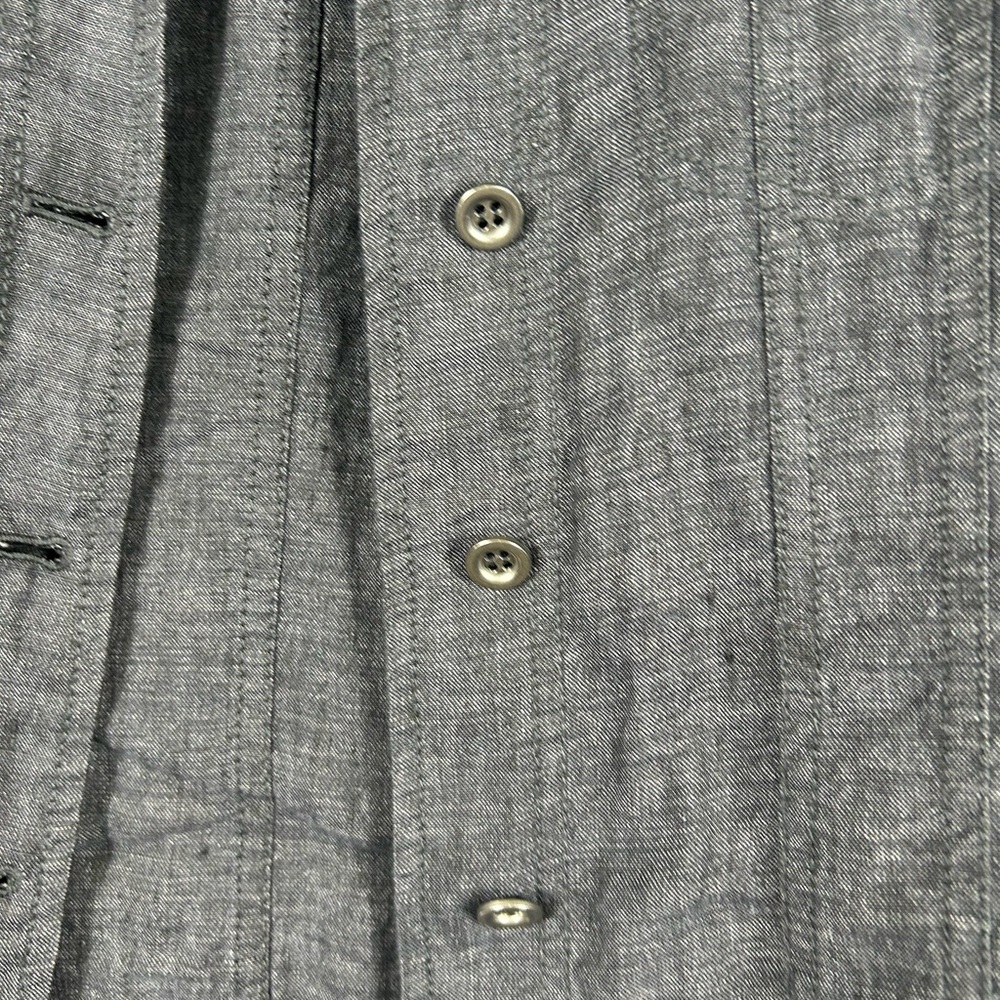 Eileen Fisher 100% Organic Linen Gray Blue Delave Jacket - Picture 4 of 6
